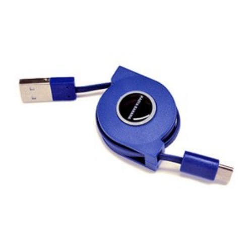 ラスタバナナ RBHE258 充電／ 転送対応 Type-C USBケーブル リールタイプ 80cm(ネイビー)