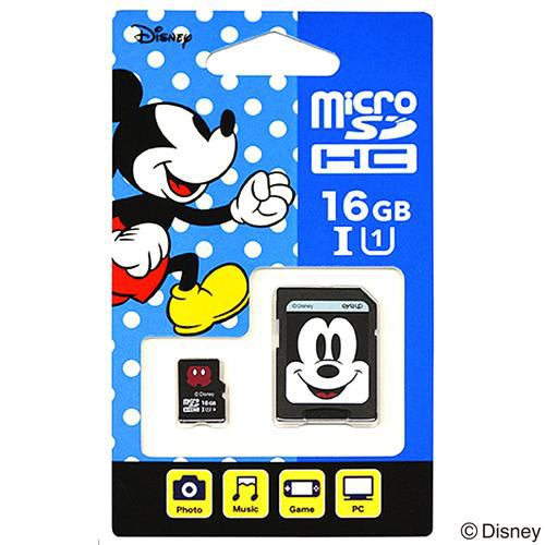 アイアップ EU-MSD16-MM 【Nintendo Switch対応】 ディズニー microSDカード アダプターセット 16GB ミッキー