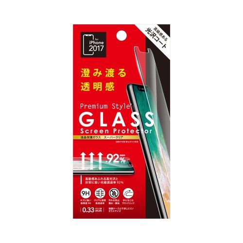 PGA　PG-17XGL01　iPhone　X用　スーパークリアガラス