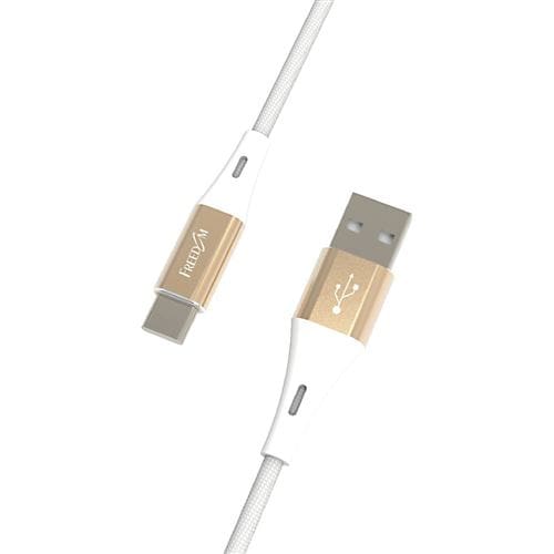 フリーダム FUSB-CAAM105GD 高耐久･柔軟USB Type-Cメッシュケーブル  0.5m ゴールド