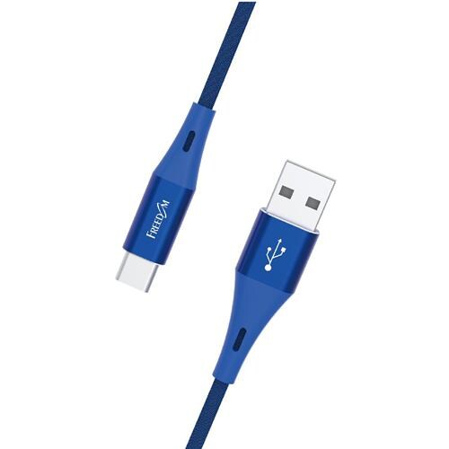 フリーダム FUSB-CAAM105MB 高耐久･柔軟USB Type-Cメッシュケーブル  0.5m ブルー