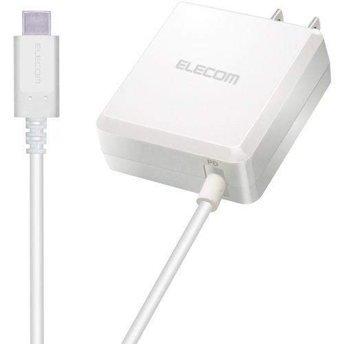 【クリックで詳細表示】エレコム MPA-ACCP04WH USB Type-C 充電器 PD対応 18W Type C ケーブル 一体型 1.5m ACアダプター コンセント ホワイト