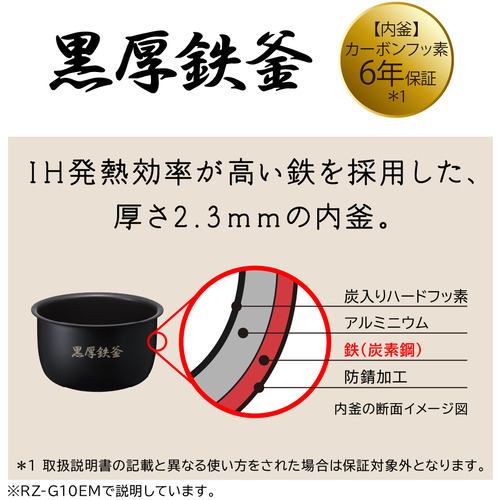 【新品未使用】日立 圧力IHジャー炊飯器 5.5合炊き RZ-G10EM