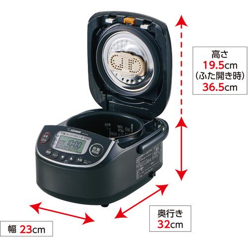 象印マホービン NP-RT05-BA 圧力IH炊飯ジャー 3合炊き ブラック