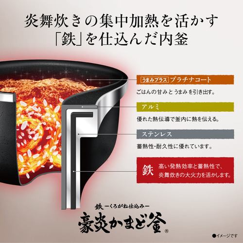 美品 象印 炊飯器 炎舞炊き 5.5合  NW-FA10-BZ BLACK
