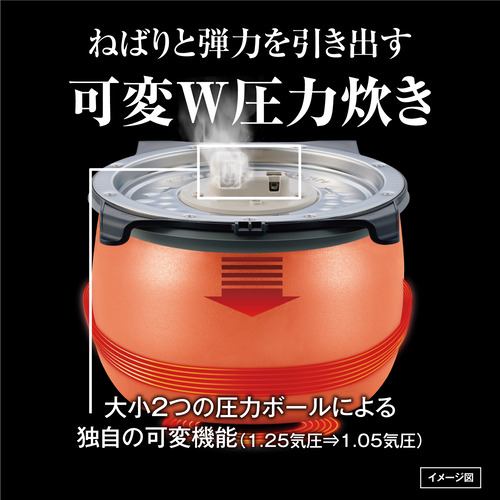 [推奨品]タイガー魔法瓶 JPI-T100 圧力IHジャー炊飯器 炊きたて 5.5合 チャコールブラウンJPIT100