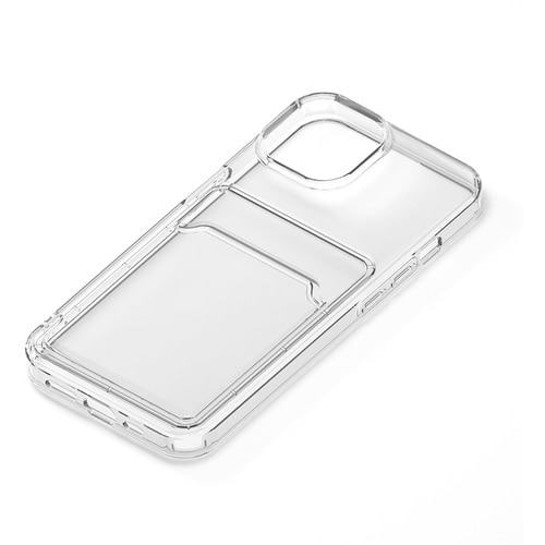 PGA PG-22KCTP01CL 2022年 iPhone 14用 ポケット付 抗菌ソフトケース Premium Style クリア
