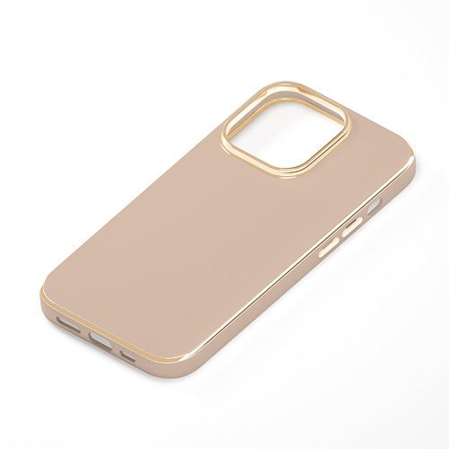 PGA PG-22QTP05PK 2022年 iPhone 14 Pro用 メタリックフレーム ソフトケース Premium Style ピンク