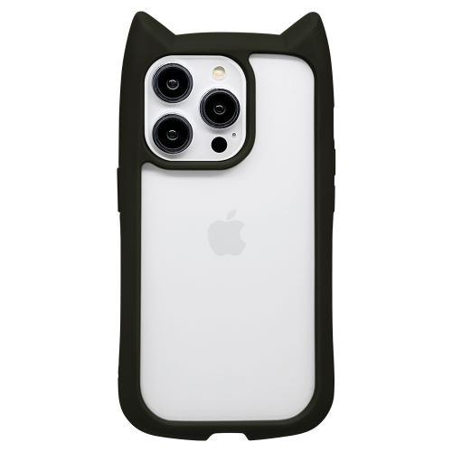 ラスタバナナ iPhone 14 Pro 猫耳ケース mimi GLASS ブラック