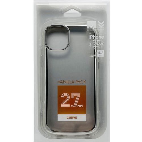 ラスタバナナ 7227IP267TP iPhone 14 Plus VANILLA PACK TPUケース メタルフレーム 2.7mm curve SV シルバー