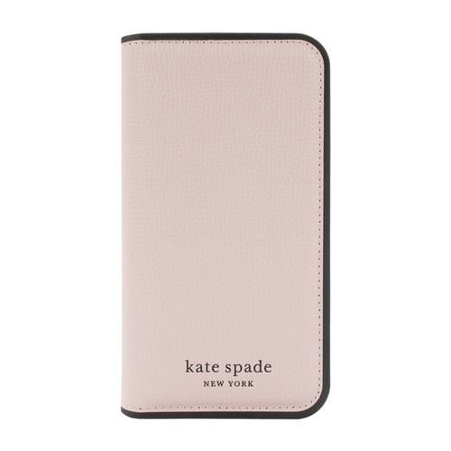 kate spade new york KSIPH-255-PLVMB 2022 iPhone 14 Pro用スマートフォンケース [ Pale Vellum Black Bumper Black Logo ] ピンク