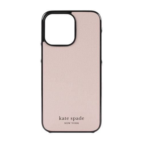 kate spade new york KSIPH-253-PLVMB 2022 iPhone 14 Pro Max用スマートフォンケース [ Pale Vellum Black Bumper Black Logo ] ピンク