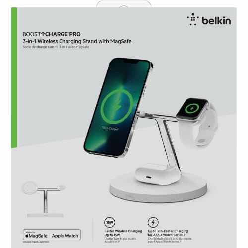 Belkin ベルキン MagSafe 3-in-1 ワイヤレス充電スタンド(電源 