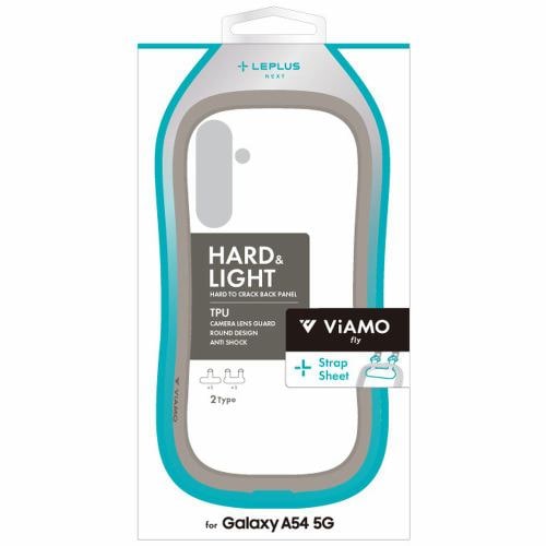 ＭＳソリューションズ ＬＥＰＬＵＳ ＮＥＸＴ Galaxy A54 耐衝撃ハイブリッドケース 「ViAMO fly」 グレージュ LN-23SG5VMFGG