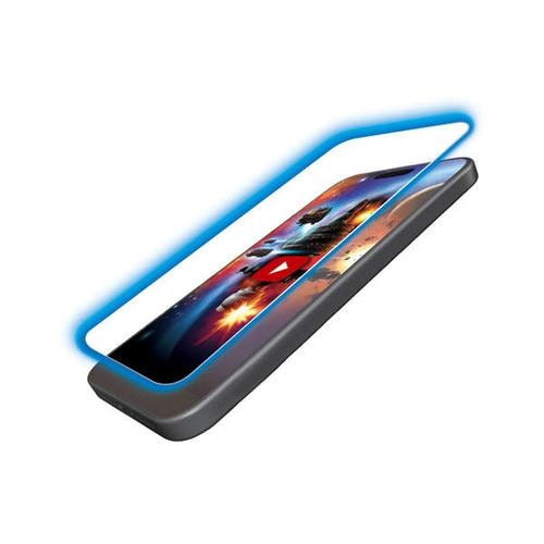 エレコム PM-A23AFLGAROBL iPhone 15 ガラスフィルム 動画映え ゴリラ0.21mm 高透明 ブルーライトカット PMA23AFLGAROBL
