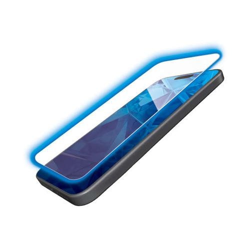 エレコム PM-A23AFLGGBLM iPhone 15 ガラスフィルム 反射防止 ブルーライトカット PMA23AFLGGBLM