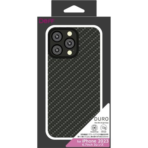 ディーフ DCS-IPD23LPKVMBK iPhone 15ProMax Ultra Slim & Light Case DURO マットブラック マットブラック