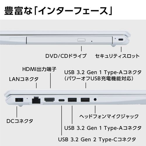 台数限定】NEC PC-N1565FAW ノートPC LAVIE N15 パールホワイト PCN1565FAW | ヤマダウェブコム