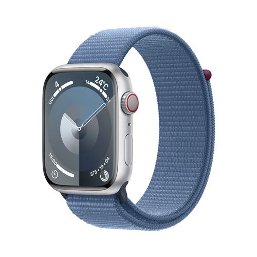 アップル(Apple) MRMJ3J/A Apple Watch Series 9 GPS + Cellularモデル 45mm シルバーアルミニウムケースとウインターブルースポーツループ