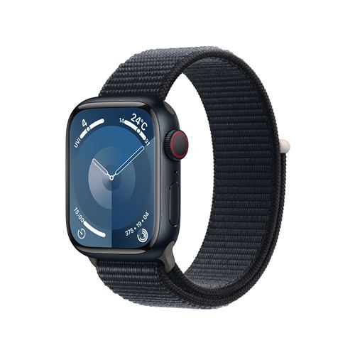 アップル(Apple) MRHU3J/A Apple Watch Series 9 GPS + Cellularモデル 41mm ミッドナイトアルミニウムケースとミッドナイトスポーツループ