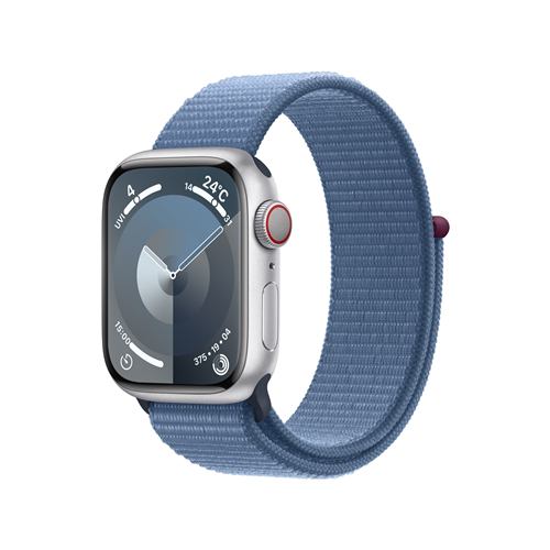 アップル(Apple) MRHX3J/A Apple Watch Series 9 GPS + Cellularモデル 41mm シルバーアルミニウムケースとウインターブルースポーツループ
