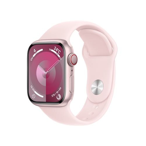 アップル(Apple) MRJ03J/A Apple Watch Series 9 GPS + Cellularモデル 41mm ピンクアルミニウムケースとライトピンクスポーツバンド M/L