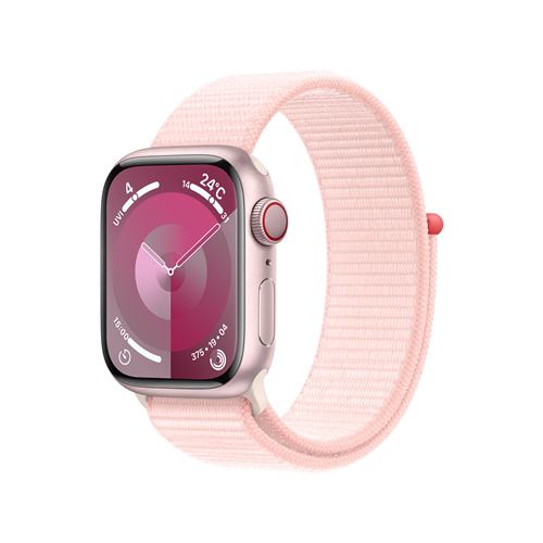 アップル(Apple) MRJ13J/A Apple Watch Series 9 GPS + Cellularモデル 41mm ピンクアルミニウムケースとライトピンクスポーツループ