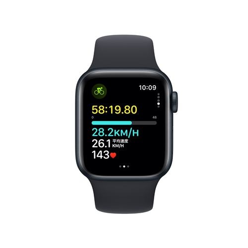 アップル(Apple) MRGA3J/A Apple Watch SE GPS + Cellularモデル 40mm  ミッドナイトアルミニウムケースとミッドナイトスポーツバンド M/L