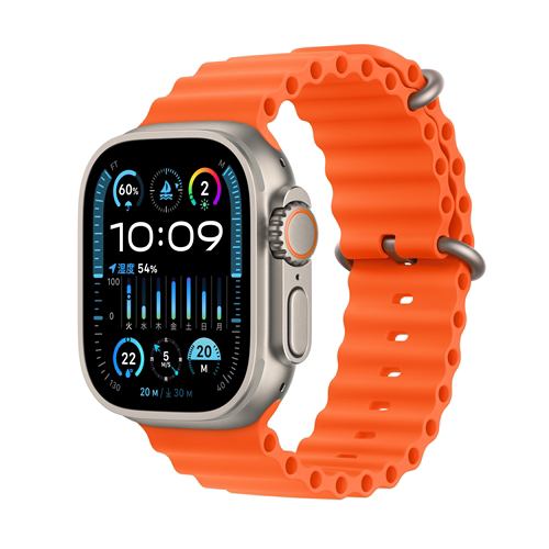 アップル(Apple) MREH3J/A Apple Watch Ultra 2 GPS + Cellularモデル 49mm チタニウムケースとオレンジオーシャンバンド