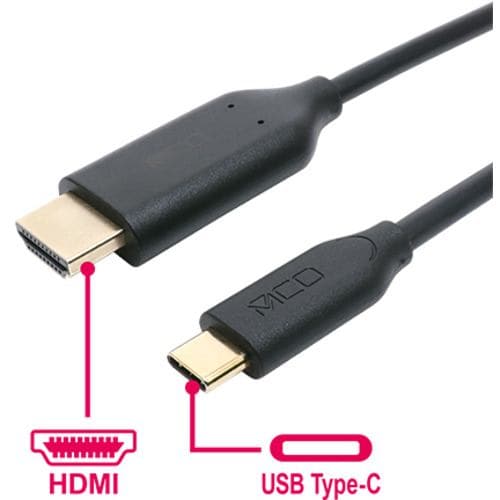 ミヨシ USD-FH10／BK USB Type-C HDMI変換ケーブル 1m 