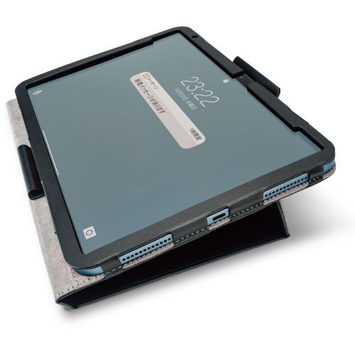 エレコム TB-A22RDPLCBK iPad 第10世代 フラップケース ソフトレザー ドローイングアングル 軽量 ブラック TBA22RDPLCBK