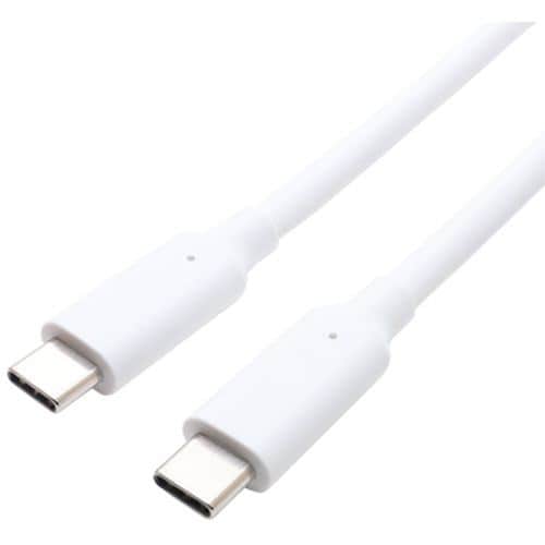 【推奨品】ミヨシ UYM-CC35WH USB3.2ケーブル USB PD 100W充電対応 充電／データ通信 Type-Cタイプ ホワイト