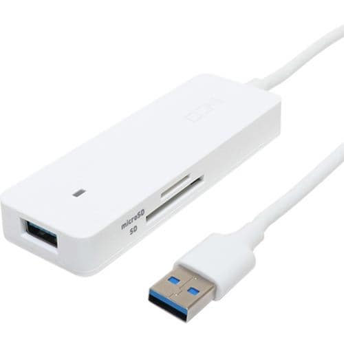 ミヨシ USH-10G2A／WH USBハブ USB3.2 Gen2対応 USB Aタイプ カードリーダー付 USH10G2A／WH