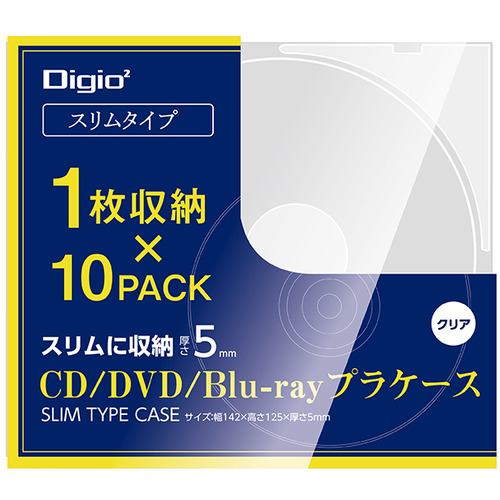 ナカバヤシ CD-093-10C CDプラケーススリムタイプ クリア CD09310C