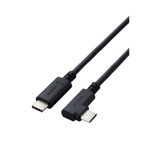 エレコム U2C-CCLY10NBK USB Type-Cケーブル やわらかL字タイプ 1.0m