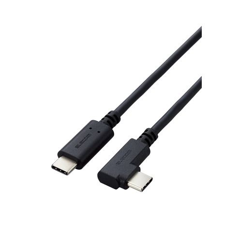 エレコム U2C-CCLY20NBK USB Type-Cケーブル やわらかL字タイプ 2.0m