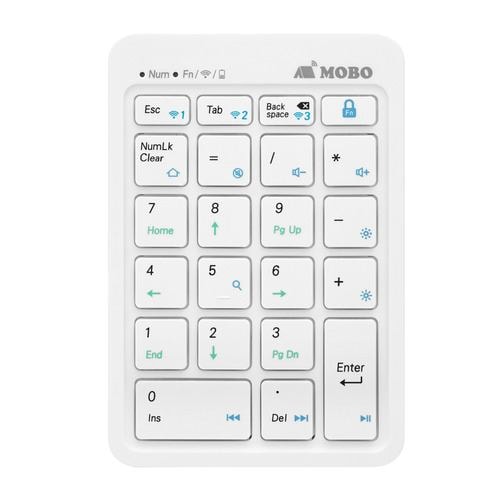 MOBO AM-NPBW22-WH テンキー TenkeyPad 2 Duo 有線・無線 /Bluetooth・USB接続対応 Windows/mac OS両対応 ホワイト