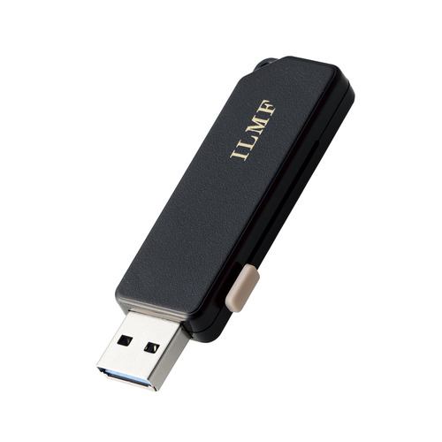 エレコム MF-ER3032GBK-IL USBメモリ 32GB USB3.2(Gen1) USB A スライドシャッター式 Windows Mac  パソコン対応 ブラック