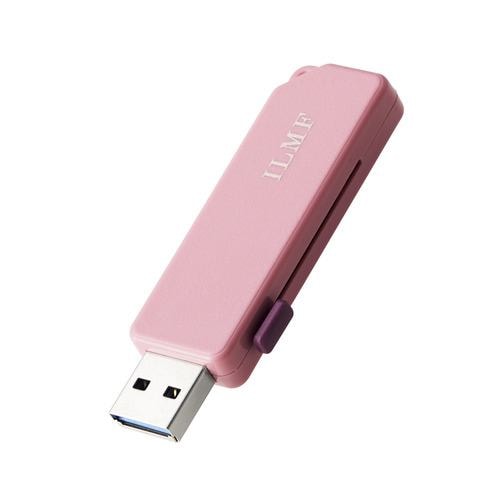 エレコム MF-ER3032GPN-IL USBメモリ 32GB USB3.2(Gen1) USB A スライドシャッター式 Windows  Mac対応 ピンク