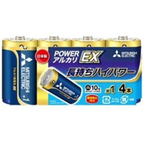 三菱 LR20EXD／4S 【単1形】 4本 アルカリ乾電池 「アルカリEX」