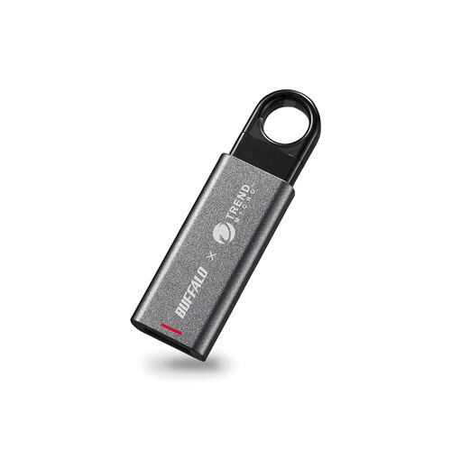 バッファロー RUF3-KV8G-DS ウィルスチェック&パスワードロック&オートリターン機能搭載 USB3.1(Gen1)／USB3.0対応高速USBメモリー 8GB ダークシルバー