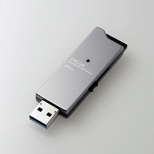 エレコム MF-DAU3064GBK 高速USB3.0メモリ(スライドタイプ) 64GB ブラック