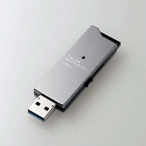 エレコム MF-DAU3128GBK 高速USB3.0メモリ(スライドタイプ) 128GB ブラック