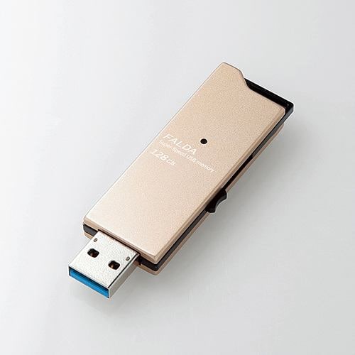 エレコム MF-DAU3128GGD 高速USB3.0メモリ(スライドタイプ) 128GB ゴールド