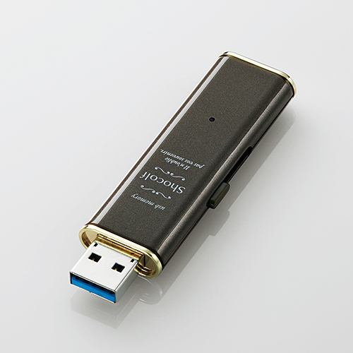 エレコム MF-XWU332GBW USB3.0対応スライド式USBメモリ 「Shocolf」 ビターブラウン 32GB