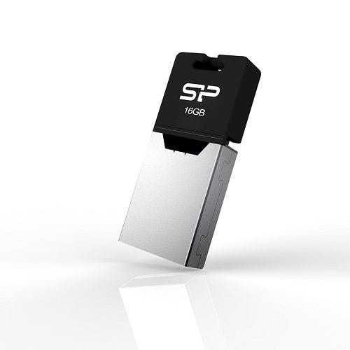 シリコンパワー SPJ016GU2X20K USB+MicroUSB Mobile X20 16GB シルバー／ブラック