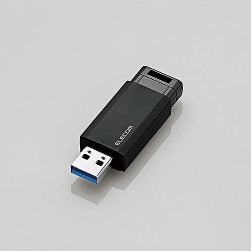 エレコム MF-PKU3008GBK USB3.1(Gen1)対応 ノック式USBメモリ 8GB ブラック