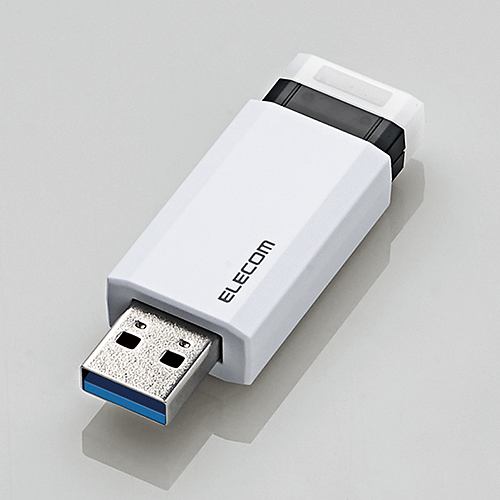 エレコム MF-PKU3016GWH USB3.1(Gen1)対応 ノック式USBメモリ 16GB 