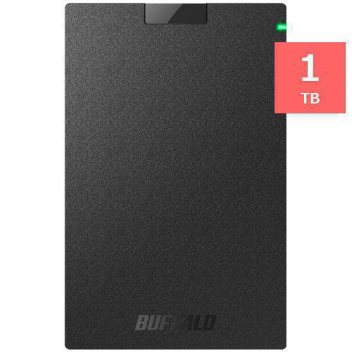 バッファロー HD-PCG1.0U3-BBA ミニステーション USB3.1(Gen1)／USB3.0 ポータブルHDD 1TB ブラック