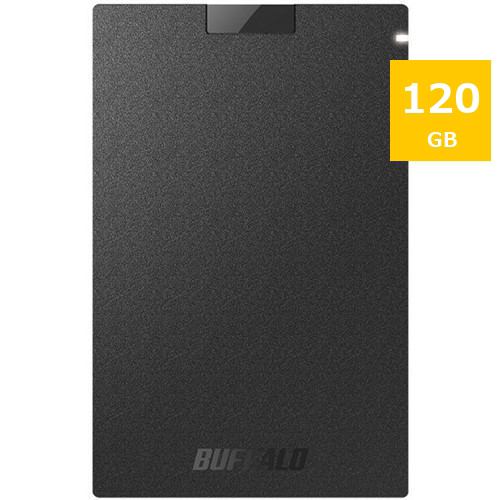 バッファロー SSD-PG120U3-BA 耐振動・耐衝撃 USB3.1（Gen1）対応 ポータブルSSD 128GB ブラック